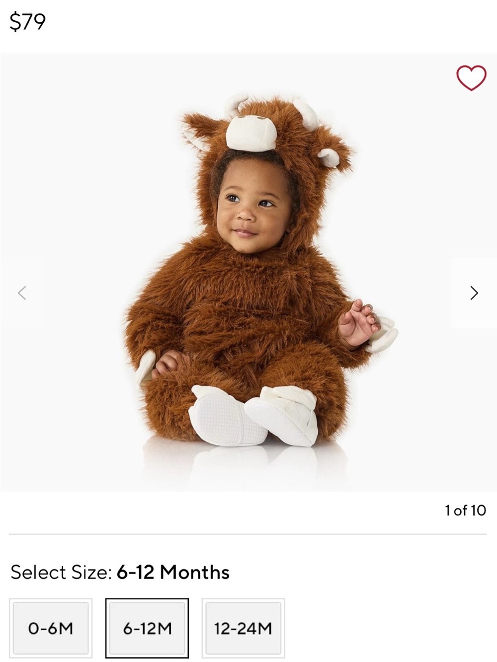 Pottery Barn Kids Brown Plush Animal Hooded Infant Costume